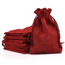 Bolsa de presente Naler, bolsa de Natal com cordão, serapilheira, vermelha, 24 unidades Bolsa de presente Naler, bolsa de Natal com cordão, serapilheira, vermelha, 24 unidades