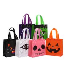 Bolsa de presente não tecida de Halloween impressa 20x20x9cm 12 unidades