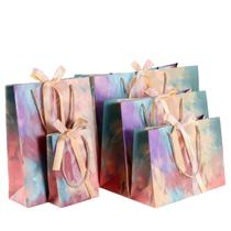 Bolsa de presente, papelão, moda, transporte, estilo de pintura a óleo