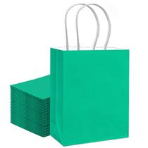 Bolsa de presente qiqee Medium 30 unidades com alças 28x13x20cm Lake Green