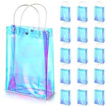 Bolsa de presente Sherr Holographic Reutilizável em PVC iridescente 16 unidades Bolsa de presente Sherr Holographic Reutilizável em PVC iridescente 16 unidades