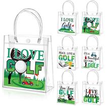 Bolsa de presente Teenyyou Golf PVC transparente com alça, 24 peças para festa Bolsa de presente Teenyyou Golf PVC transparente com alça, 24 peças para festa