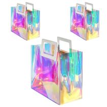 Bolsa de presente VUOJUR holográfica de tamanho médio 28x25x11,3 cm, 3 unidades