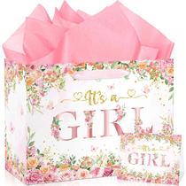 Bolsa de presente Wayyogh Rose Gold It's a Girl Baby Shower Girl