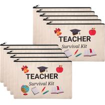 Bolsa de presentes para professores Sacos de cosméticos Bolsa de maquiagem para professores x10