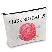 Bolsa de projeto de tricô JXGZSO I Like Big Balls Bolsa de crochê Bolsa de projeto de tricô JXGZSO I Like Big Balls Bolsa de crochê