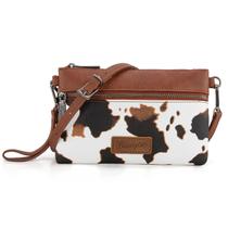 Bolsa de pulso Clutch Montana West Wrangler Cowprint para mulheres Bolsa de pulso Clutch Montana West Wrangler Cowprint para mulheres
