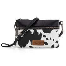 Bolsa de pulso Clutch Montana West Wrangler Cowprint para mulheres Bolsa de pulso Clutch Montana West Wrangler Cowprint para mulheres