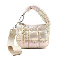 Bolsa de pulso DOYOGI Mini acolchoada Puffer Dazzling Beige Nylon Bolsa de pulso DOYOGI Mini acolchoada Puffer Dazzling Beige Nylon