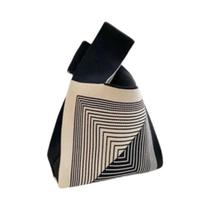 Bolsa de Pulso Feminina Artesanal com Mini Nó - Bolsa de Compras Reutilizável