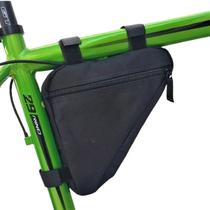 Bolsa de Quadro Bicicleta Porta Objetos Triangular Preta