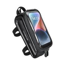 Bolsa De Quadro De Bicicleta Impermeável 2L Com Suporte Para Telefone Com Tela Sensível Ao Toque De