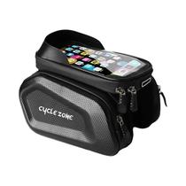 Bolsa De Quadro Frontal Para Bicicletas Com Suporte Para Celular Touch Screen E Armazenamento Bolsa De Quadro Frontal Para Bicicletas Com Suporte Para Celular Touch Screen E Armazenamento
