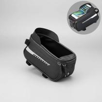 Bolsa de Quadro para Bike 2L à Prova dÁgua com Suporte Touch para Celular 7 Esportivo Bolsa de Quadro para Bike 2L à Prova dÁgua com Suporte Touch para Celular 7 Esportivo