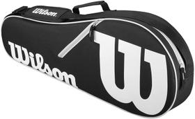 Bolsa de raquete de tênis Wilson Advantage II Triple Preto/Branco Bolsa de raquete de tênis Wilson Advantage II Triple Preto/Branco