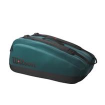 Bolsa de raquete de tênis WILSON Blade V9 Super Tour verde/preta 9 raquetes Bolsa de raquete de tênis WILSON Blade V9 Super Tour verde/preta 9 raquetes