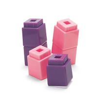 Bolsa de recursos educacionais Unifix Cubes Didax, 100% rosa