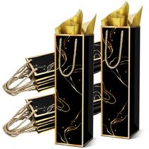 Bolsa de Regalo para Vino con Asa y Papel de Seda, Paquete de 20