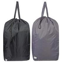 Bolsa de roupa de viagem UniLigis lavável com alças 85L cinza/preta Bolsa de roupa de viagem UniLigis lavável com alças 85L cinza/preta