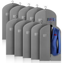 Bolsa de roupa Hleelomi, pacote com 10, bolsa de roupas de 1,02 m para viagem, cinza Bolsa de roupa Hleelomi, pacote com 10, bolsa de roupas de 1,02 m para viagem, cinza