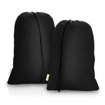 Bolsa de roupa suja Otraki 70x115 cm, pacote com 2 cordões, preta