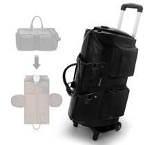 Bolsa de Roupas Rolante Modoker 3 em 1 com Rodas - Preta Bolsa de Roupas Rolante Modoker 3 em 1 com Rodas - Preta