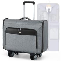 Bolsa de roupas rolante Tonyeee Softside 3 em 1 Carry On Grey Bolsa de roupas rolante Tonyeee Softside 3 em 1 Carry On Grey