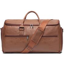 Bolsa de Roupas Seyfocnia 2 em 1 - Mala Suspensa Marrom para Viagem