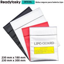 Bolsa de Segurança à Prova d'Água e Fogo para Bateria RC LiPo (18x23cm e 30x23cm) - Vermelha