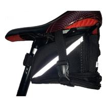 Bolsa De Selim Para Quadro Bike Bicicleta Zíper Expansível Fitas Refletivas Bb090