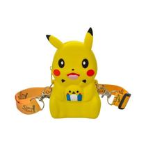 Bolsa de Silicone Infantil Pokémon Pikachu - Porta Objetos e Figuras