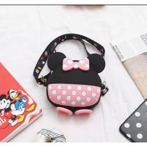 Bolsa de Silicone Minnie Infantil Rosa e Preto