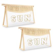 Bolsa de sol Iqimott Preppy Patch impermeável para mulheres e meninas Bolsa de sol Iqimott Preppy Patch impermeável para mulheres e meninas