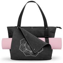 Bolsa de tapete de ioga Gonex Yoga Gym Bag Sacola de lona preta