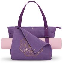 Bolsa de tapete de ioga Gonex Yoga Gym Bag Sacola de lona roxa