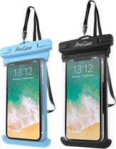 Bolsa de telefone impermeável ProCase, pacote com 2 unidades para iPhone e Galaxy Bolsa de telefone impermeável ProCase, pacote com 2 unidades para iPhone e Galaxy