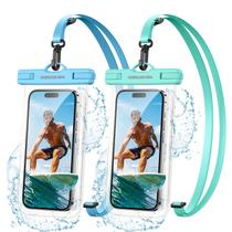 Bolsa de telefone impermeável UnbreakCable IPX8 7" azul verde