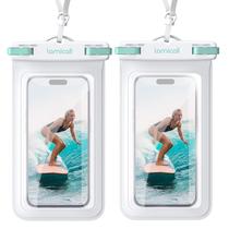 Bolsa de telefone Lamicall, pacote com 2 unidades, verde, branca, impermeável, IPX8