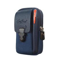 Bolsa de Telefone Masculina Pequena - Porta-Cartões com Zíper - 4 Polegadas