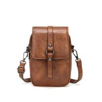 Bolsa de telefone tiracolo myfriday vintage de couro pequena feminina Bolsa de telefone tiracolo myfriday vintage de couro pequena feminina