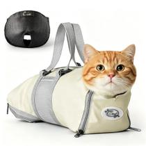 Bolsa de tosa para gatos Cinf M com focinheira bege e cinza M