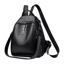 Bolsa De Trabalho Feminina Couro Social Bag Moda De Ombro Casual Alça Costa Preta Reforçada Transversal