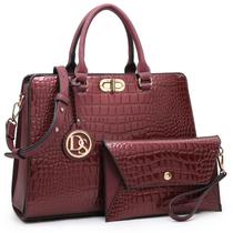 Bolsa de trabalho feminina Dasein, sacola com conjunto de embreagem Bolsa de trabalho feminina Dasein, sacola com conjunto de embreagem