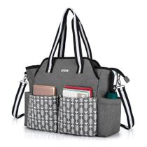 Bolsa de trabalho para professores CURMIO Portable Utility Tote cinza para mulheres Bolsa de trabalho para professores CURMIO Portable Utility Tote cinza para mulheres