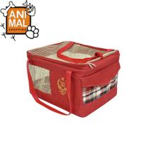 Bolsa de Transporte Aéreo para Cães e Gatos - Latam - Vermelha - 36 cm x 33 cm x 23 cm - São Pet
