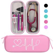 Bolsa de transporte BOVKE para estetoscópio 3M Littmann rosa pérola Bolsa de transporte BOVKE para estetoscópio 3M Littmann rosa pérola
