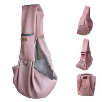 Bolsa de Transporte Canguru Pet Gato Cachorro Animal Malha Respiravel Tira de Ombro Tecido Confortavel Resistente