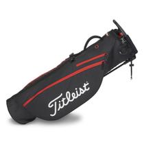 Bolsa de transporte de golfe Titleist Premium para homens preta/preta/vermelha Bolsa de transporte de golfe Titleist Premium para homens preta/preta/vermelha