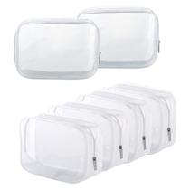 Bolsa de transporte de higiene pessoal, pacote com 6 unidades, transparente, impermeável, aprovada pela TSA