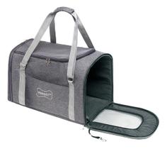Bolsa de Transporte de Luxo 46x30x27 Cinza Pet Cães Gatos Perigot Bolsa de Transporte de Luxo 46x30x27 Cinza Pet Cães Gatos Perigot